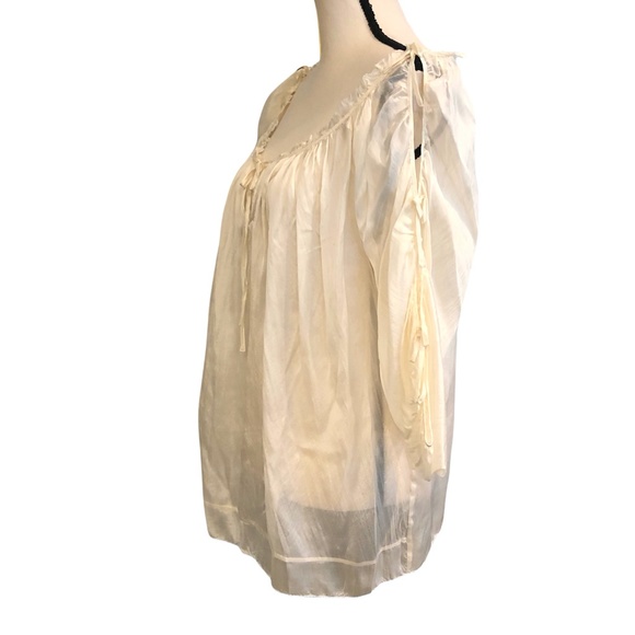 MARC JACOBS CREAM SILK TUNIC W TIES ON THE SLEEVES - Picture 8 of 15